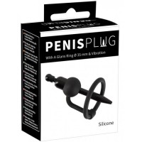 Пластиковый уретральный виброплаг с силиконовым кольцом под головку Penis Plug Пластиковый уретральный виброплаг с силиконовым кольцом под головку Penis Plug