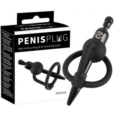 Пластиковый уретральный виброплаг с силиконовым кольцом под головку Penis Plug Пластиковый уретральный виброплаг с силиконовым кольцом под головку Penis Plug