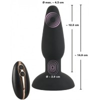 Вибровтулка с пульсацией в основании и дистанционным пультом управления Black Velvets