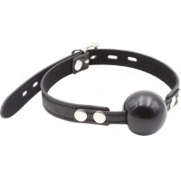 Силиконовый кляп-шар черного цвета