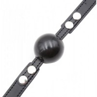 Силиконовый кляп-шар черного цвета