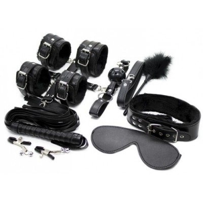 БДСМ набор из 10 предметов черного цвета