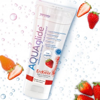 Гель смазка Aquaglide со вкусом клубники 100 мл Гель смазка Aquaglide со вкусом клубники 100 мл