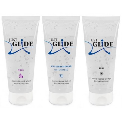 Набор гелей-любрикантов на водной основе Just Glide 3 х 200 мл
