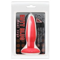 Анальная пробка на присоске красная Анальная пробка на присоске красная