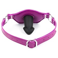 Силиконовый кляп-фаллос на розовом ремне в виде губ Силиконовый кляп-фаллос на розовом ремне в виде губ