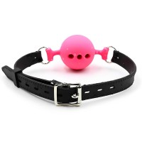 Дышащий кляп-шар из силикона Black-Pink S Дышащий кляп-шар из силикона Black-Pink S