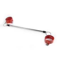 Бондажная распорка со съемными поножами красная