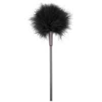 Черный перьевой тиклер со стразом в рукояти 33 см