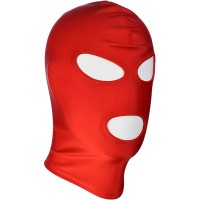 Красная маска для лица с открытыми глазами и ртом