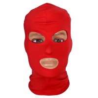 Красная маска для лица с открытыми глазами и ртом