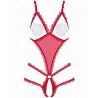 Откровенное боди с пушистыми пэстисами Merrynel S/M Откровенное боди с пушистыми пэстисами Merrynel S/M