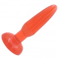 Анальная пробка на присоске красная Анальная пробка на присоске красная