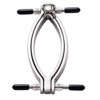 Металлический зажим с поводком для половых губ