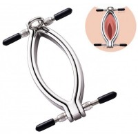 Металлический зажим с поводком для половых губ