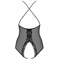Эротическое черное боди с открытой промежностью L/XL