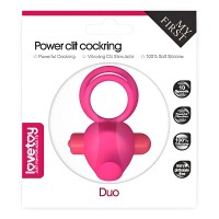 Двойное виброкольцо Power Clit Duo Silicone Cockring розовое