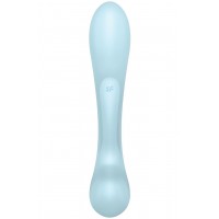 Двусторонний вибратор с клиторальным стимулятором Satisfyer Triple Oh Blue