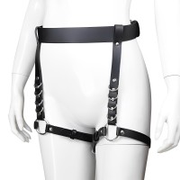 Бондажная сбруя черного цвета
