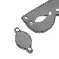 Черная БДСМ маска со съемными шорами на глаза