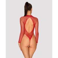 Сексуальное красное боди в крупную сеточку S/L