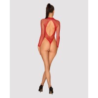 Сексуальное красное боди в крупную сеточку S/L