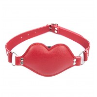 Силиконовый кляп-фаллос на красном ремне 7x4 см Силиконовый кляп-фаллос на красном ремне 7x4 см