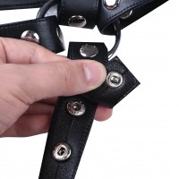 Мужская БДСМ сбруя с кольцом Мужская БДСМ сбруя с кольцом