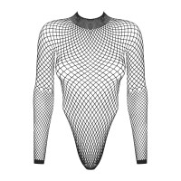 Сексуальное черное боди в крупную сеточку S/L