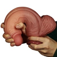 Широкий фаллос-гигант с рельефным стволом Lovetoy Nature Cock King Sized 25 см