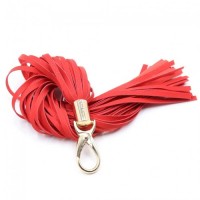 Красная плеть с карабином 37 см