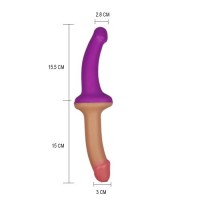 Двусторонний фаллос Holly Dong телесно-фиолетовый 31 см