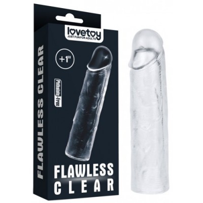 Прозрачная насадка на пенис Flawless Clear Penis Sleeve + 2,5 см