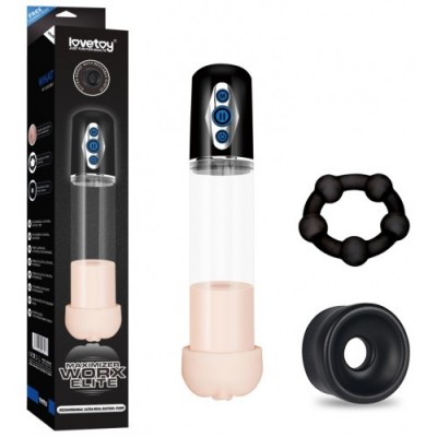 Вакуумная помпа автоматическая Maximizer Worx Elite Rechargeable Pump с мягкой насадкой Вакуумная помпа автоматическая Maximizer Worx Elite Rechargeable Pump с мягкой насадкой