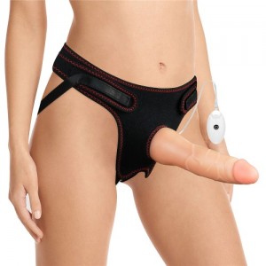 Страпон телесный с вибрацией Vibrating Easy Strapon Set 19 см