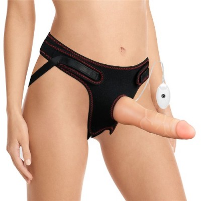 Страпон телесный с вибрацией Vibrating Easy Strapon Set 19 см