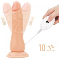 Страпон телесный с вибрацией Vibrating Easy Strapon Set 19 см