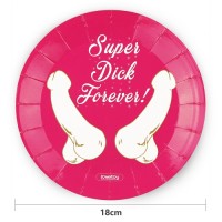 Бумажные тарелки Super Dick Forever 6 шт Бумажные тарелки Super Dick Forever 6 шт