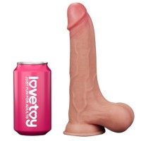 Гнущийся фаллоимитатор с эффектом двойной кожи Lovetoy Sliding-Skin Dual Layer Dong 22 см
