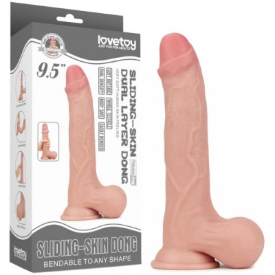 Гнущийся фаллоимитатор с эффектом двойной кожи Lovetoy Sliding-Skin Dual Layer Dong 25 см Гнущийся фаллоимитатор с эффектом двойной кожи Lovetoy Sliding-Skin Dual Layer Dong 25 см