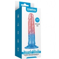 Реалистичный фаллоимитатор с цветным градиентом Lovetoy Dazzle Studs 18 см