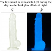 Светящийся в темноте фаллос на присоске Lumino Play Dildo 26 см