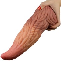Фаллос-язычок с рельефным стволом Lovetoy Nature Cock Tongue 25 см