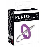Уретральный буж с силиконовым кольцом под головку Penis Plug