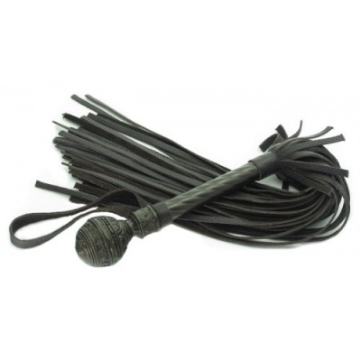 Роскошная плеть с витой шоколадной ручкой в стиле готики 60 см