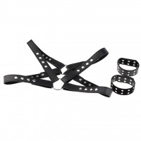 Крестообразная мужская сбруя с браслетами Крестообразная мужская сбруя с браслетами