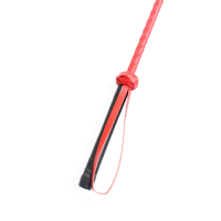 Красно-черный стек с наконечником в виде черепа 70 см