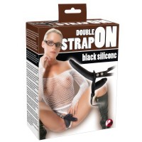 Двойной страпон черного цвета Double Strap On