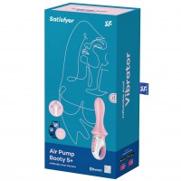 Расширяющийся анальный смарт-вибратор Satisfyer Air Pump Booty 5+ розовый