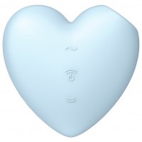 Вакуумно-волновой стимулятор с вибрацией Satisfyer Cutie Heart голубой